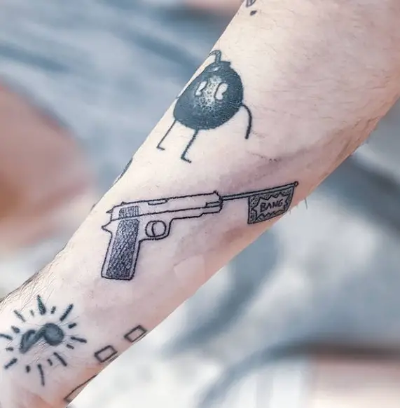 20 Stunning 1911 Pistol Tattoos Ideas Tattoo Twist