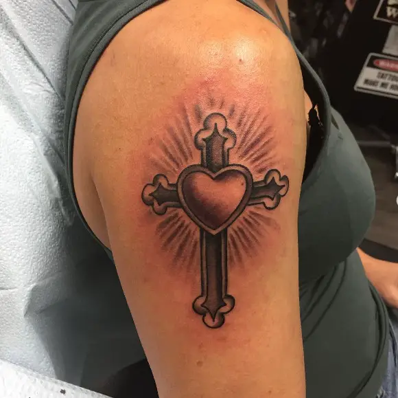 20 Heart Cross Tattoo Designs & Meaning Tattoo Twist