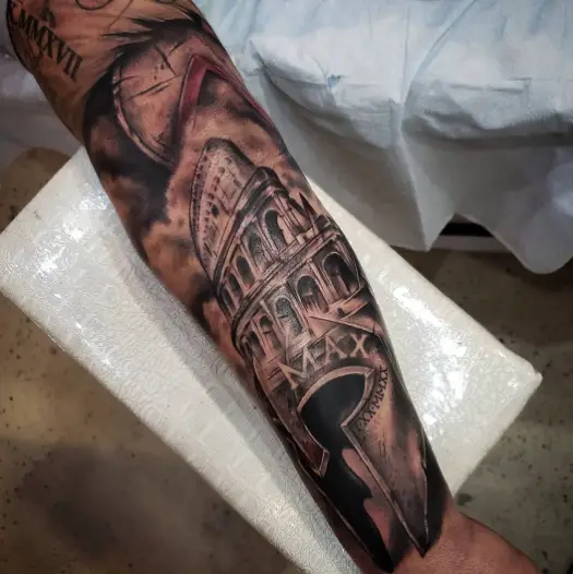 22 Roman Colosseum Tattoo Design & Meaning - Tattoo Twist