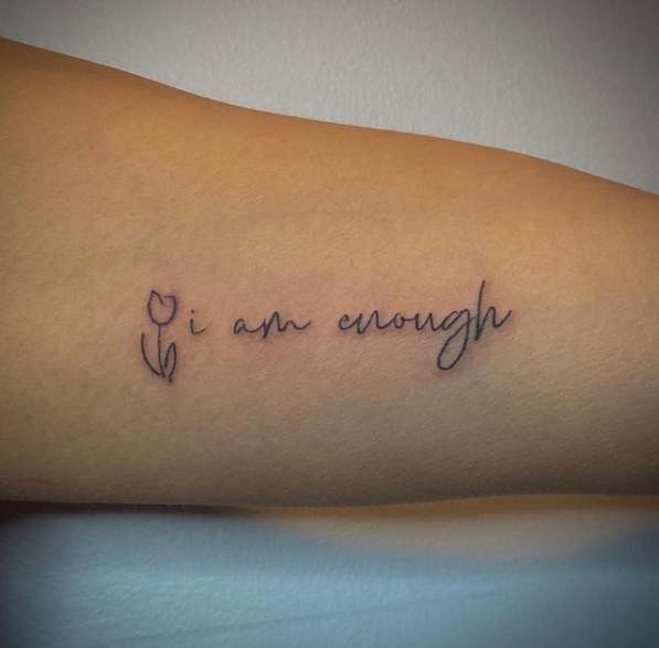 24 Meaningful I Am Enough Tattoo Design Ideas for You Tattoo Twist