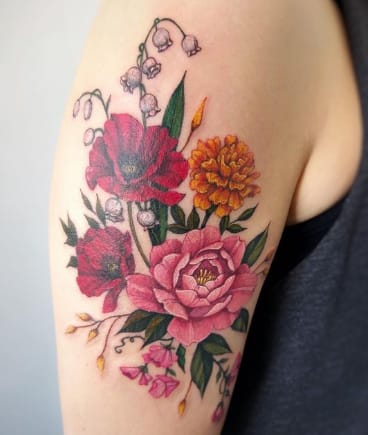 50 Beautiful Marigold Flower Tattoo Ideas - Tattoo Twist