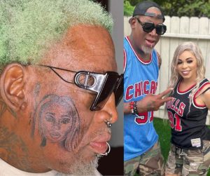 Dennis Rodman Gets A Cheek Tattoo Of His Girlfriend Yella Yella's Face ...