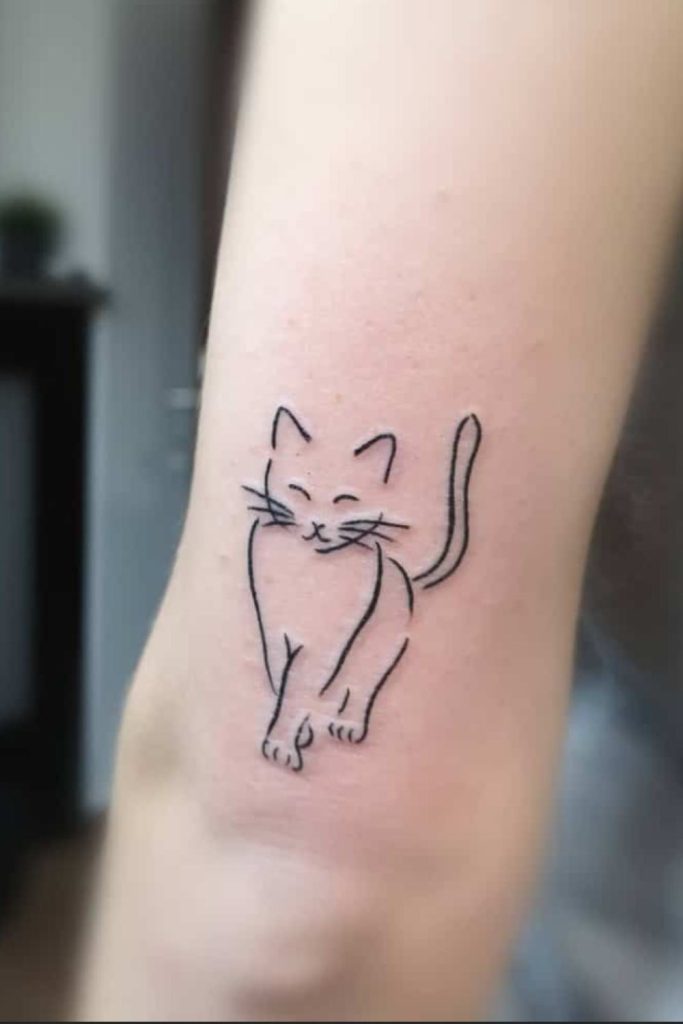 Cat Outline Tattoos