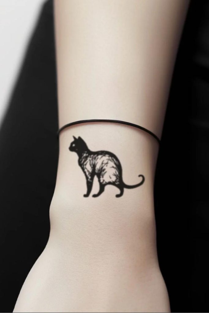 Cat Outline Tattoos