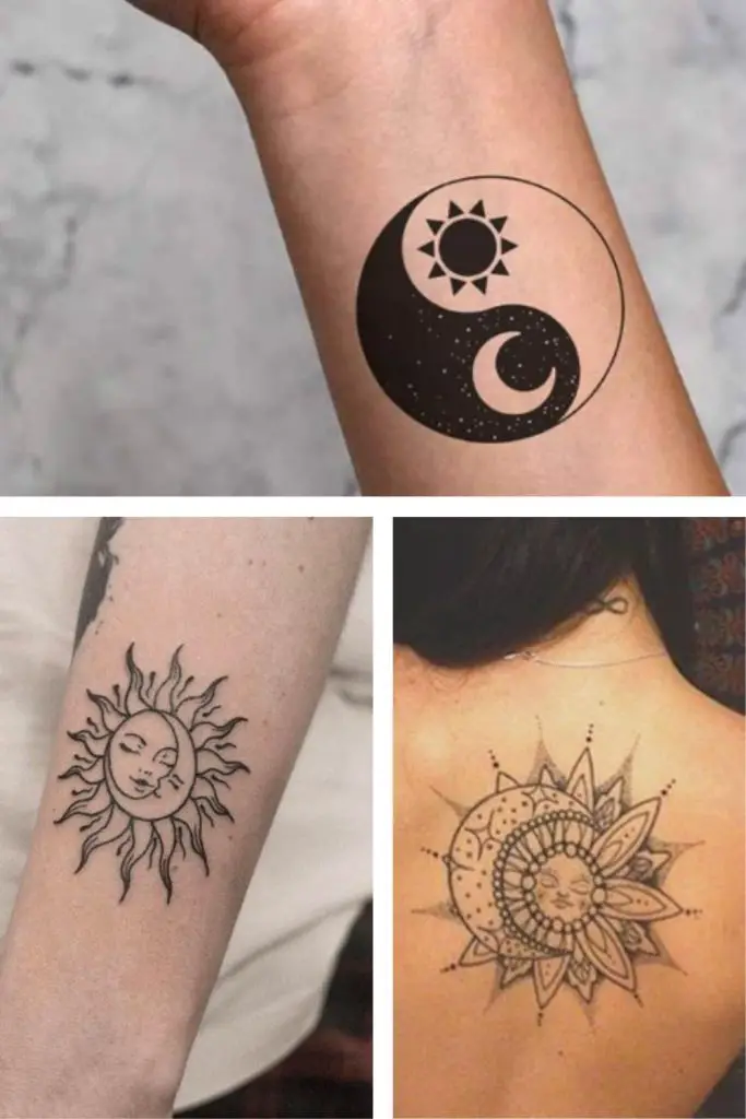 Moon and Sun Tattoo