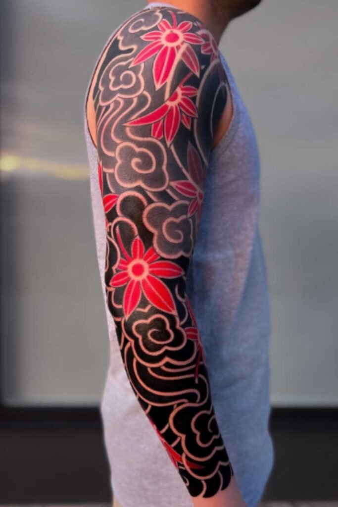 Japanese Irezumi Leg Tattoo